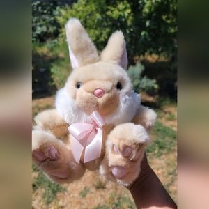 Stuffed bunny with bow